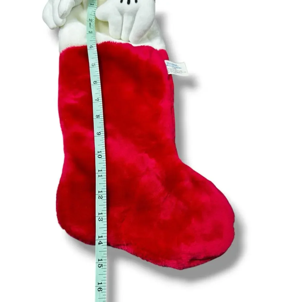 Disney Mickey Mouse 3D Plush Stocking —‎ Vintage Christmas Decor 22” Disneyland